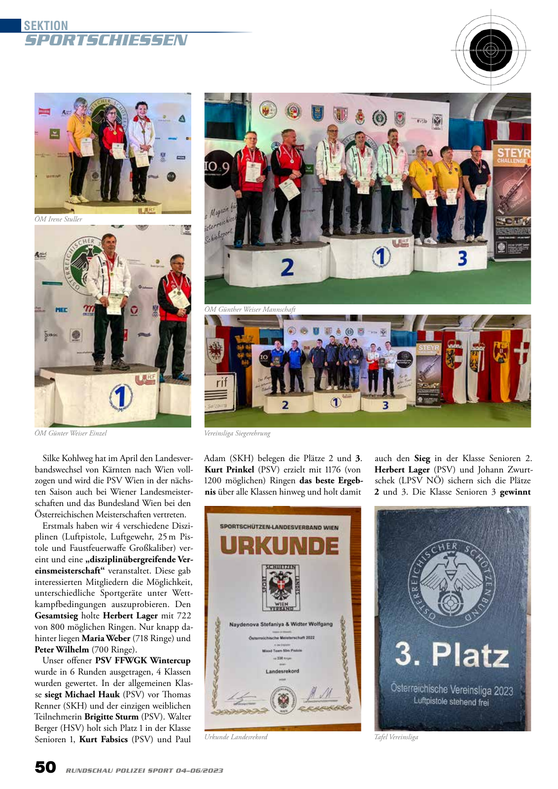 Vorschau Rundschau Polizei Sport 04-06/2023 Seite 50