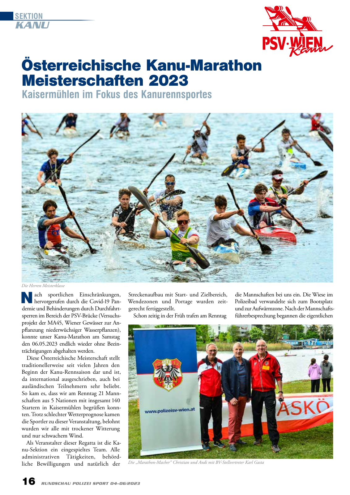 Vorschau Rundschau Polizei Sport 04-06/2023 Seite 16