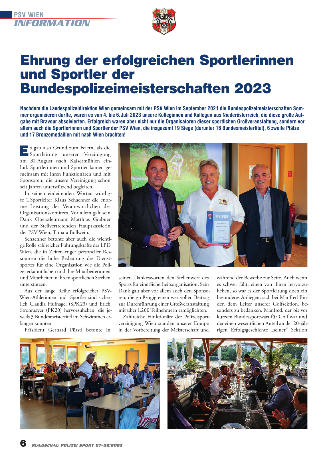 Vorschau Rundschau Polizei Sport 07-09/2023 Seite 6