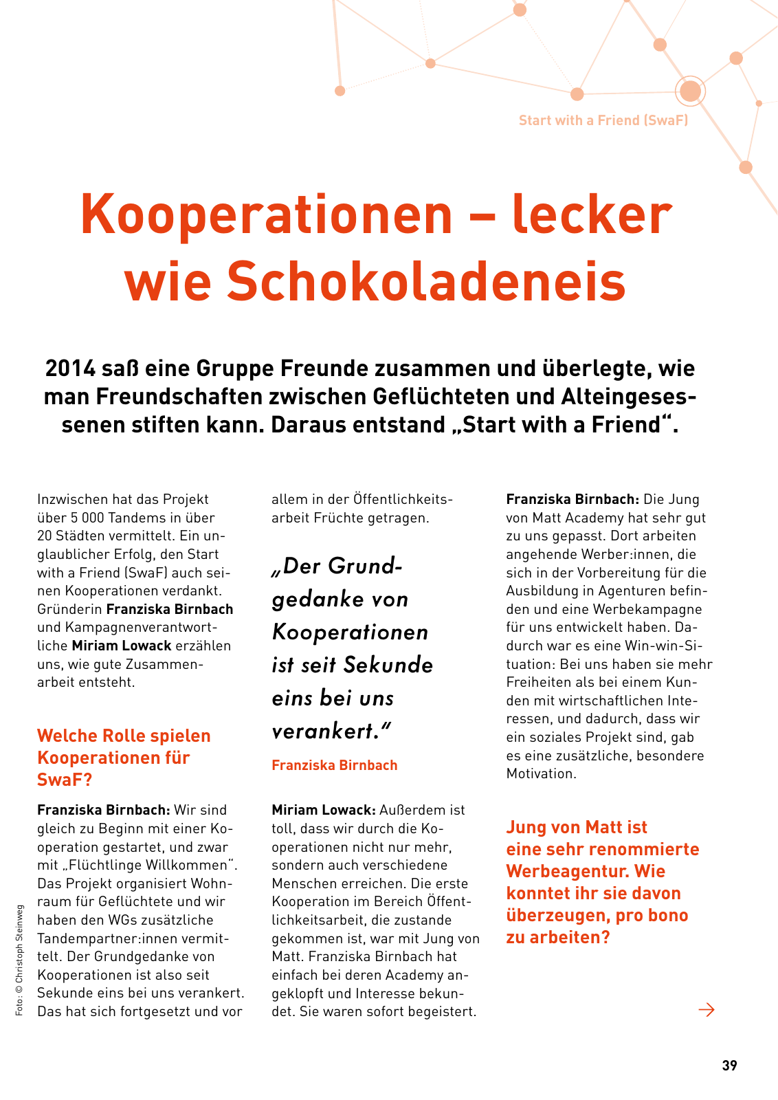 Vorschau openTransfer Magazin #Patenschaften – Gemeinsam statt einsam! Seite 39
