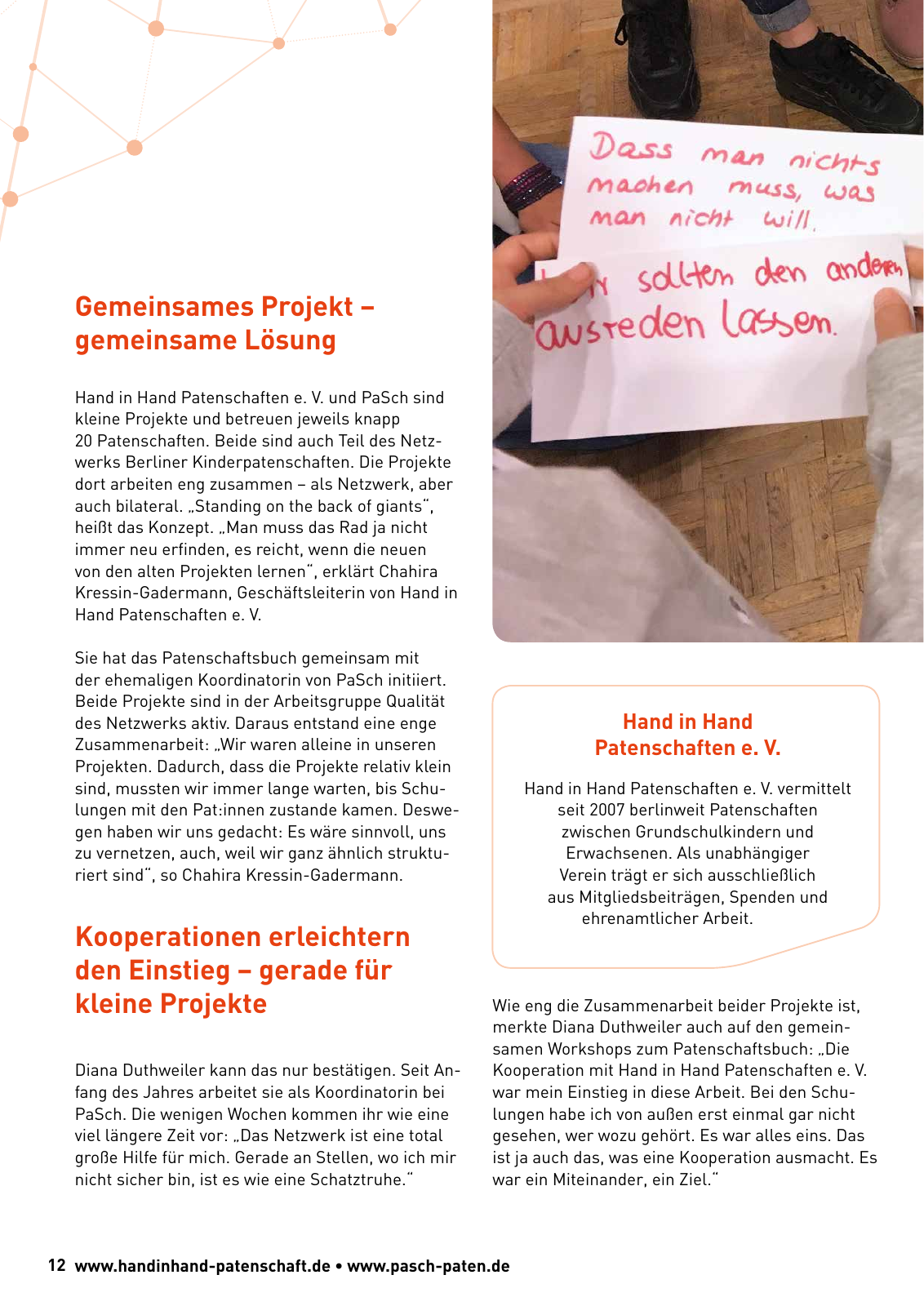 Vorschau openTransfer Magazin #Patenschaften – Gemeinsam statt einsam! Seite 12