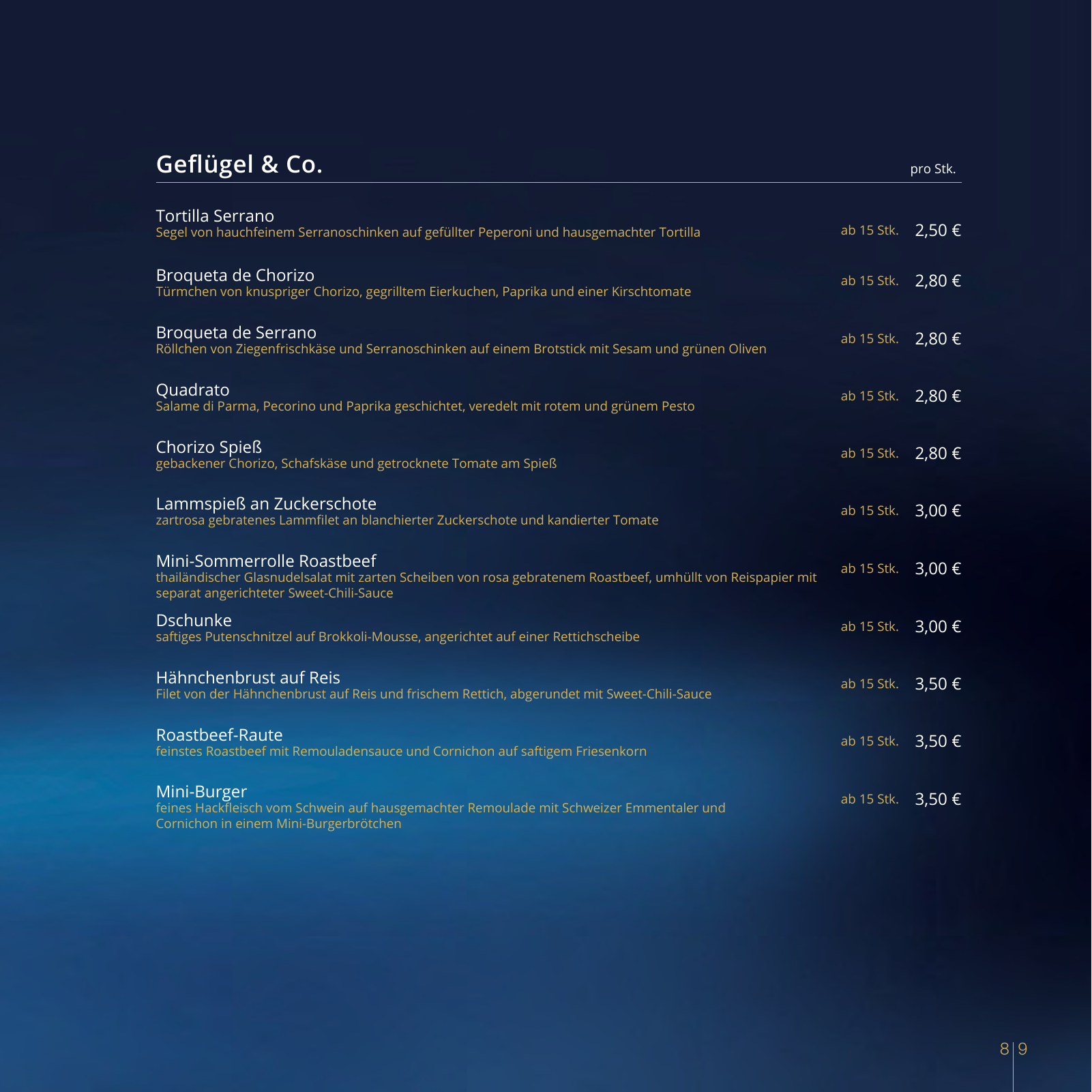 Vorschau Catering Katalog 2018/2019 Seite 9