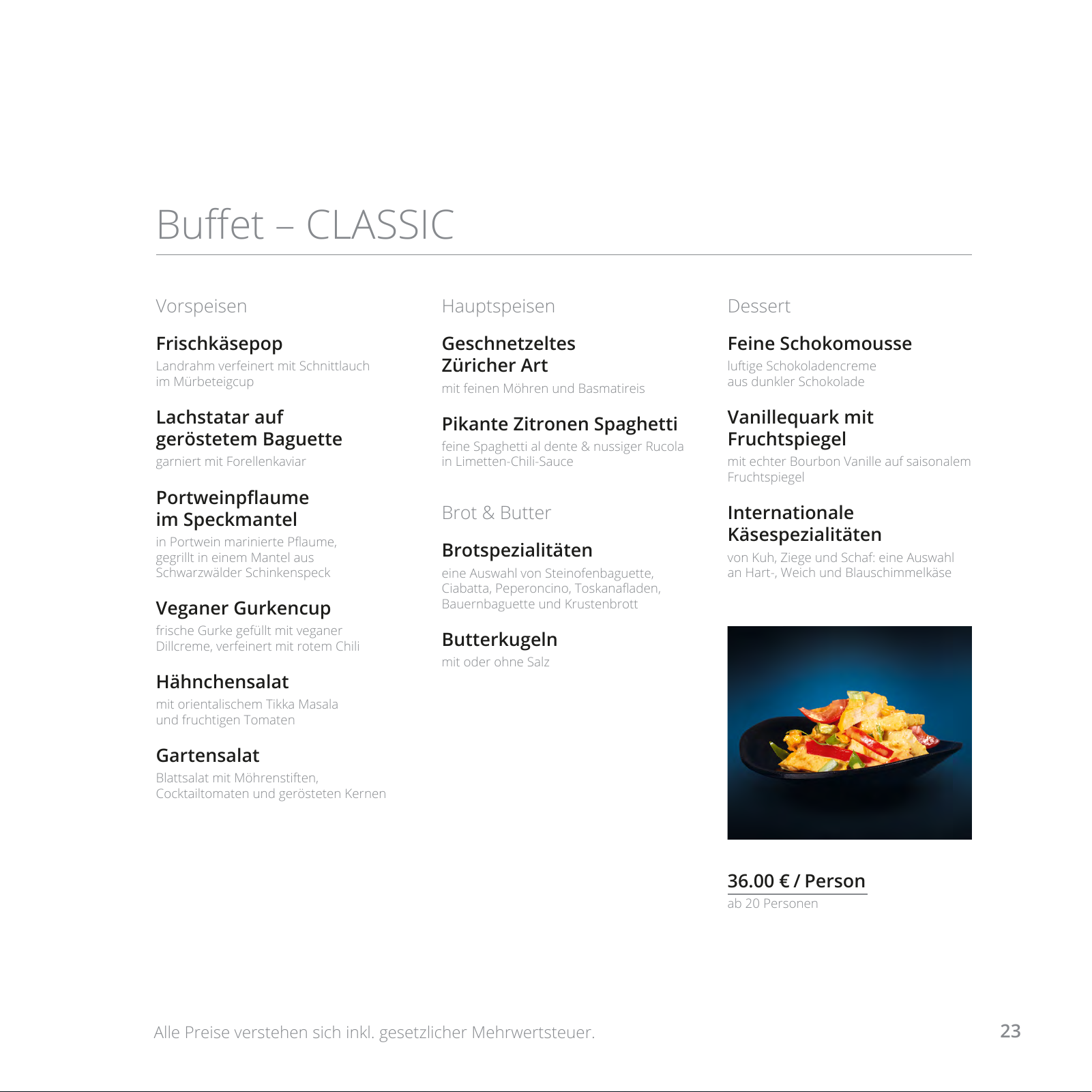 Vorschau Catering Katalog - Privat 2020 Seite 23