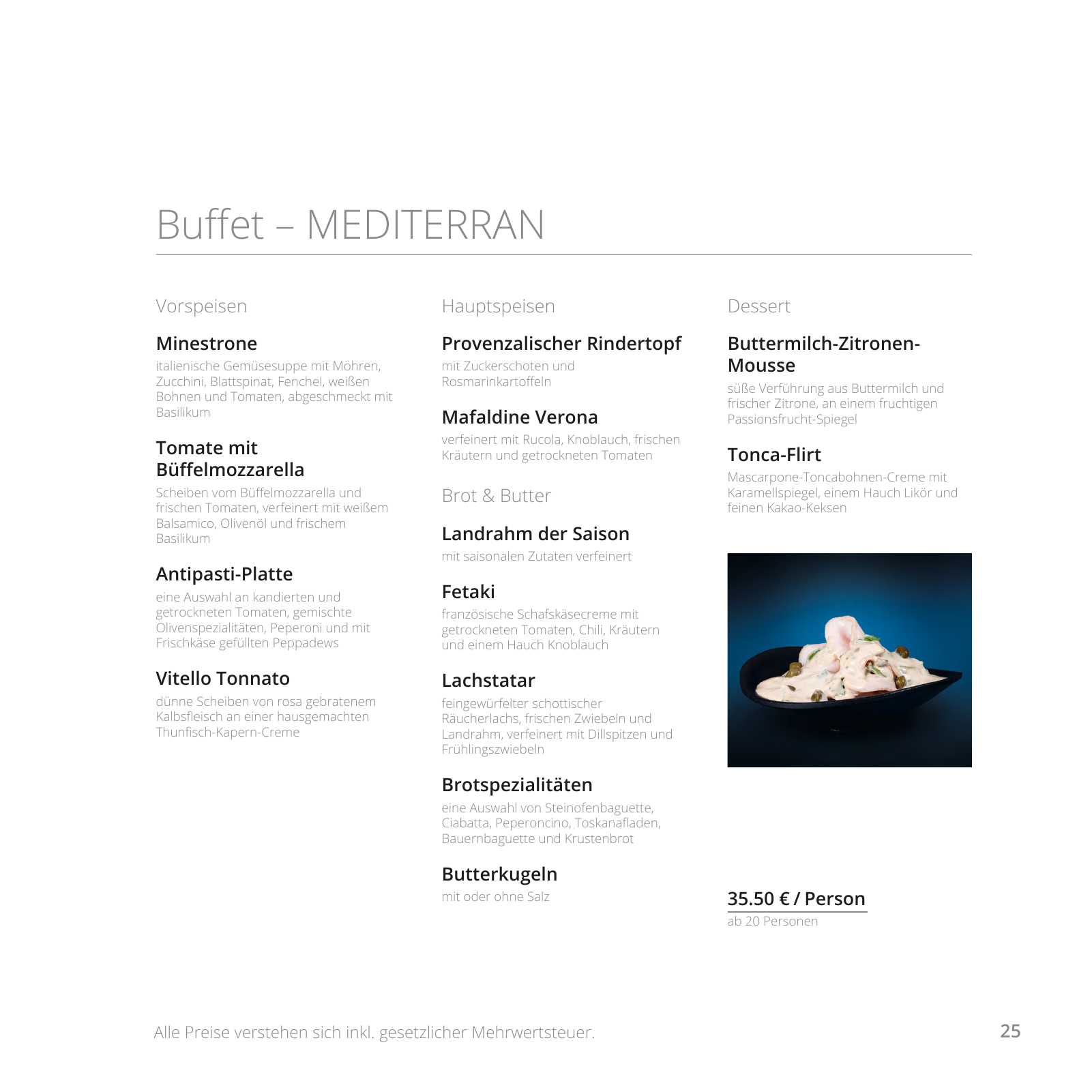 Vorschau Catering Katalog - Privat 2020 Seite 25