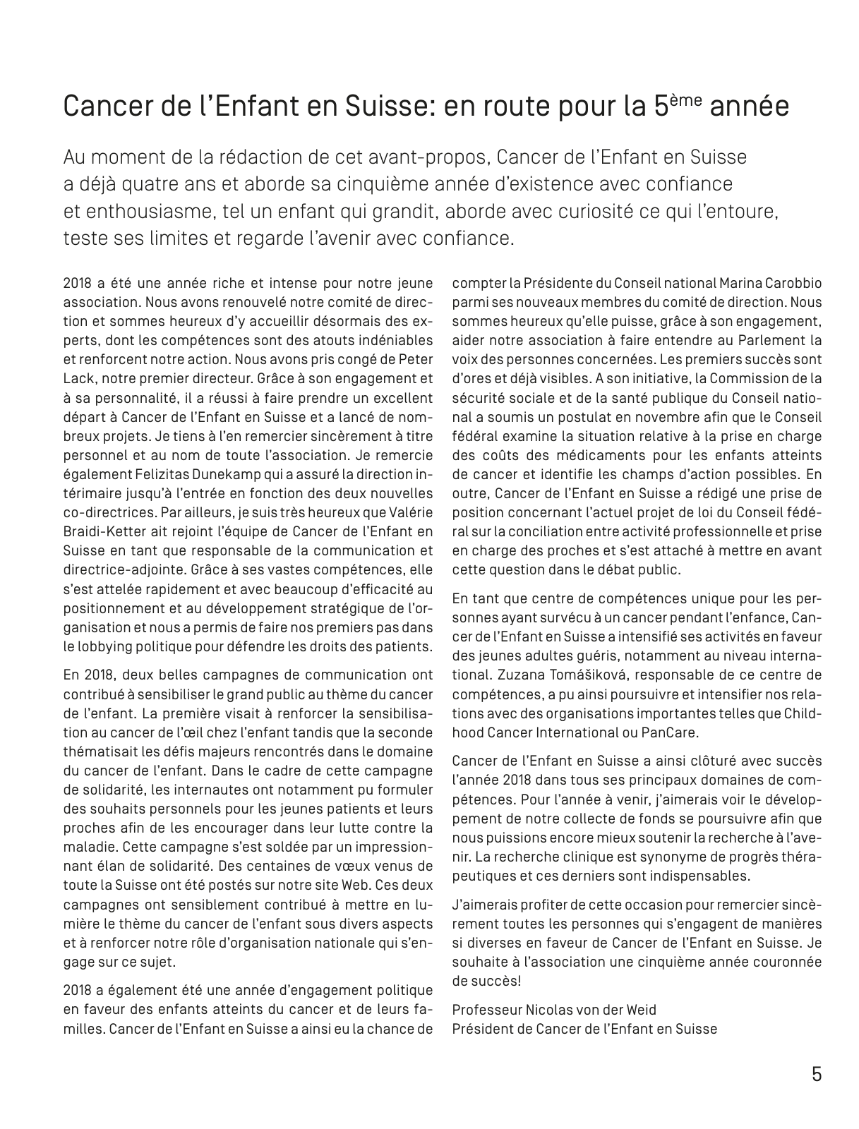 Vorschau Jahresbericht 2018_französisch Seite 5