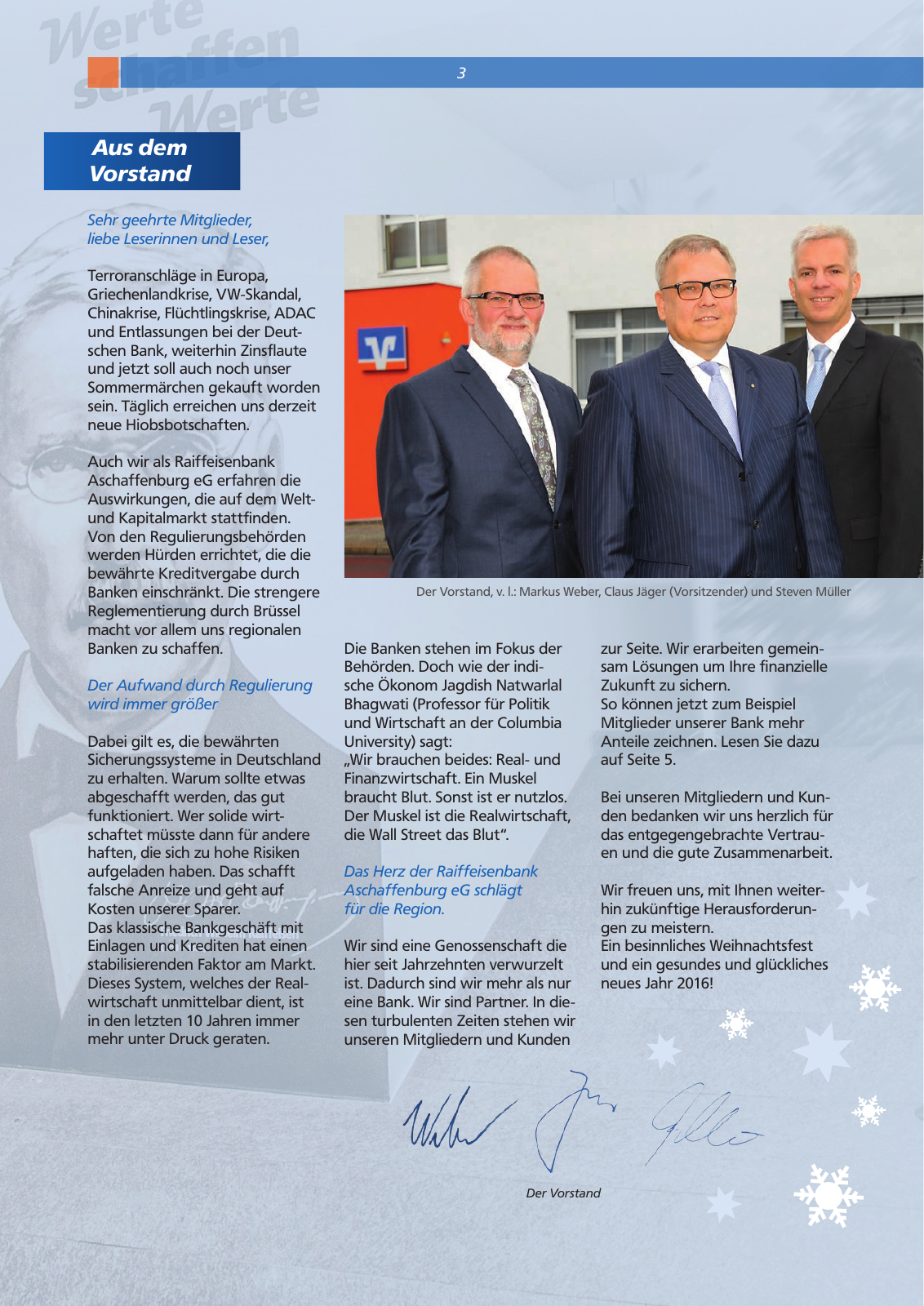 Vorschau Mitgliederzeitung - Raiffeisenbank Aschaffenburg eG Seite 3