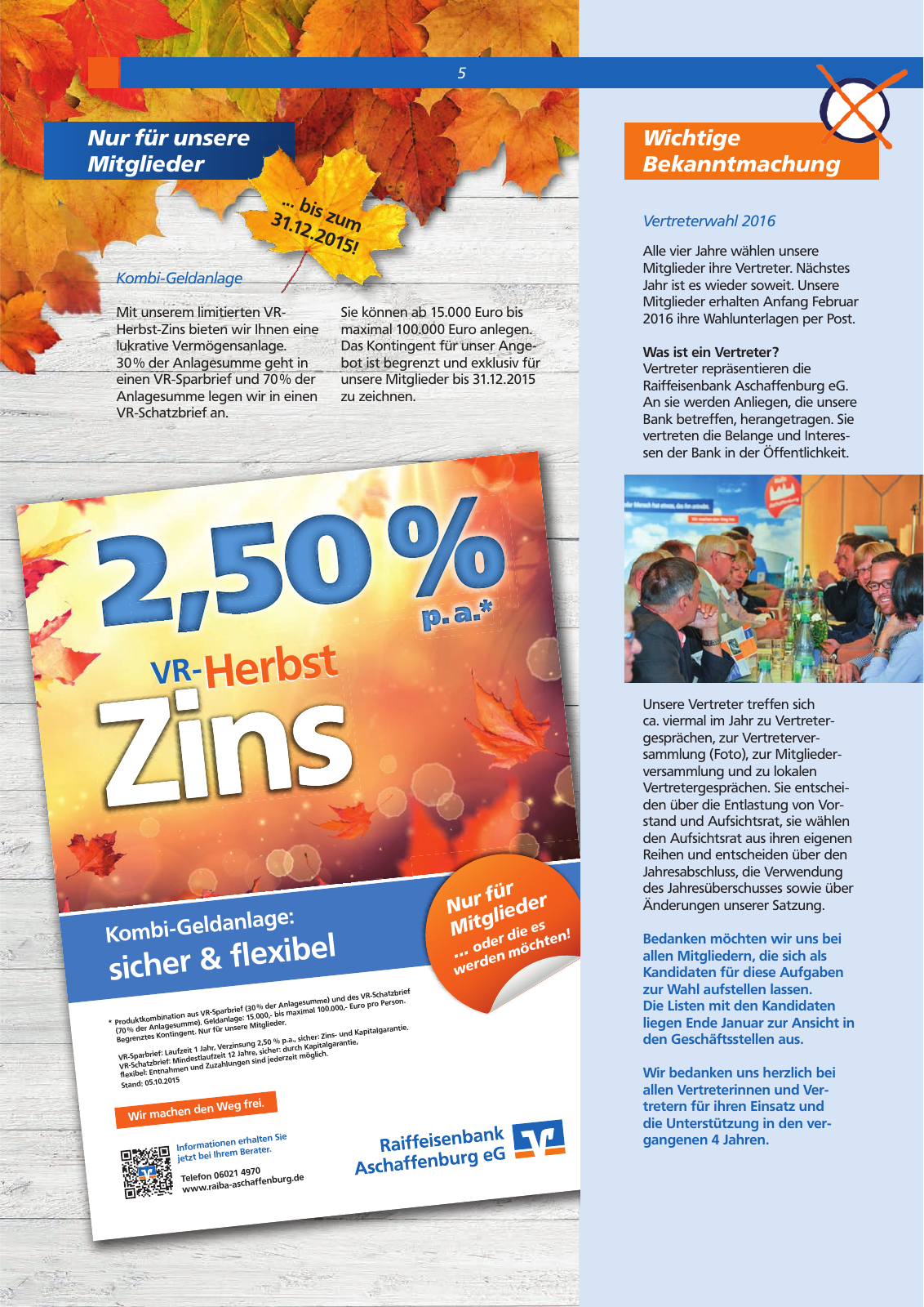 Vorschau Mitgliederzeitung - Raiffeisenbank Aschaffenburg eG Seite 5