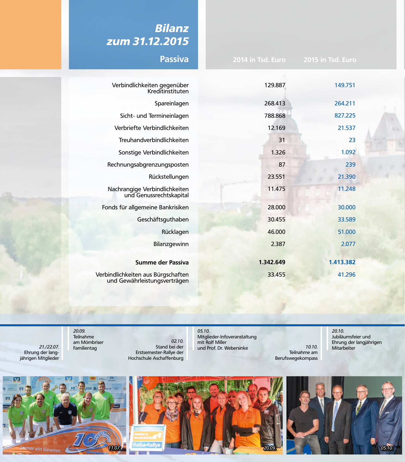 Vorschau Jahresbericht 2015 - Raiffeisenbank Aschaffenburg eG Seite 6