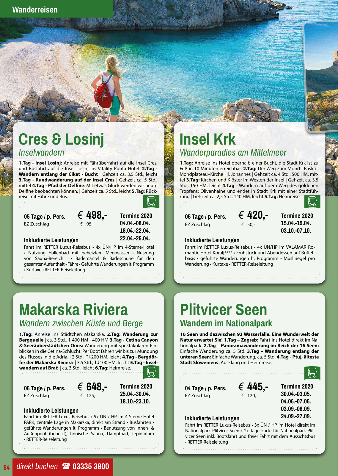 Vorschau Retter Reisen Katalog 2020 Seite 64