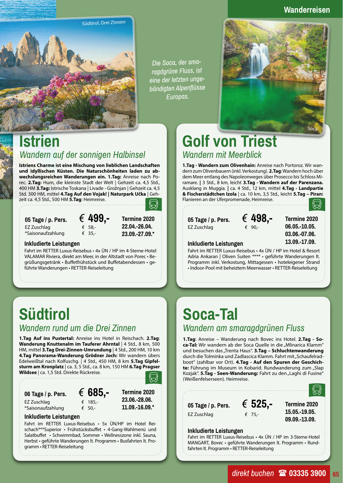 Vorschau Retter Reisen Katalog 2020 Seite 65