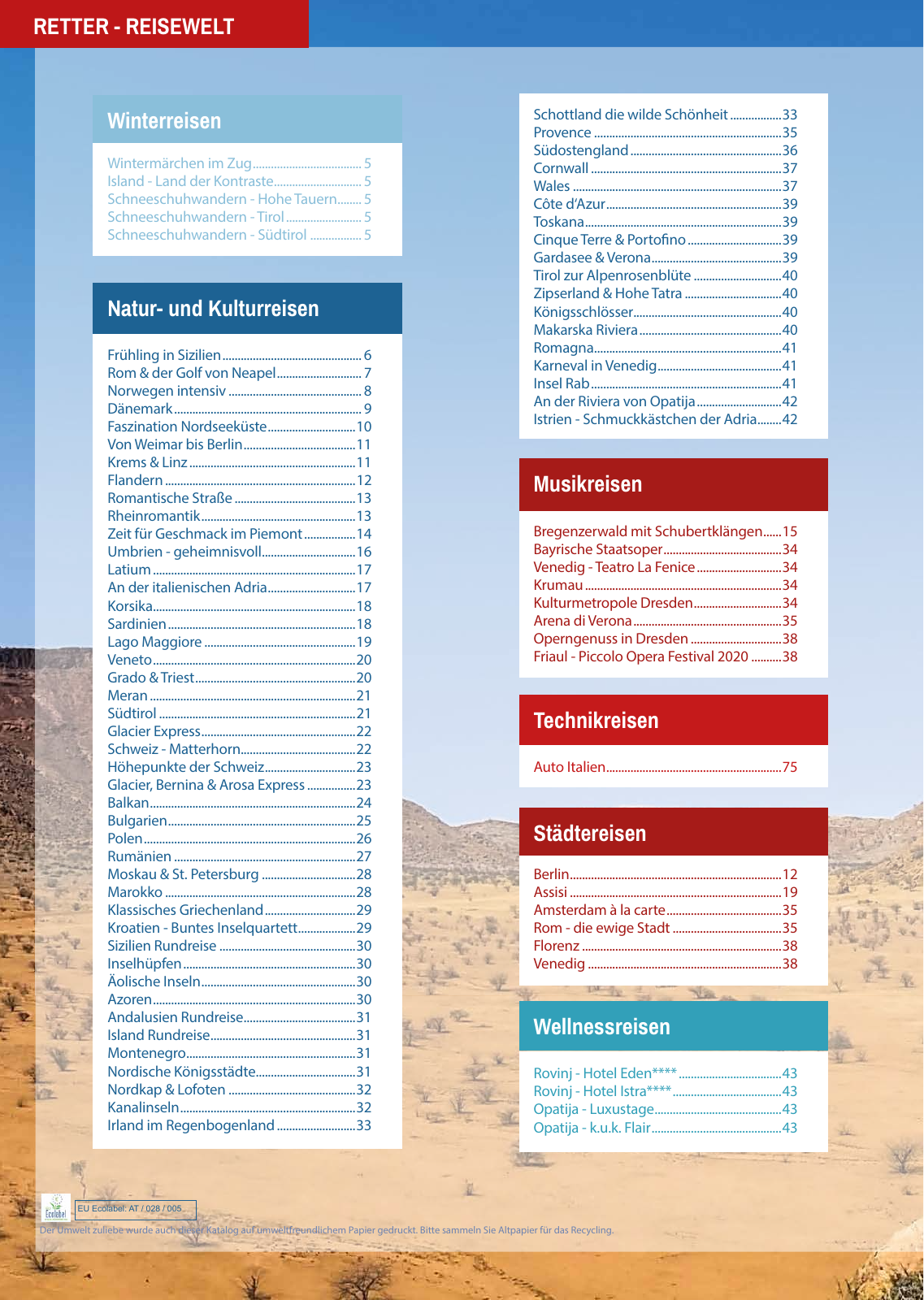 Vorschau Retter Reisen Katalog 2020 Seite 2