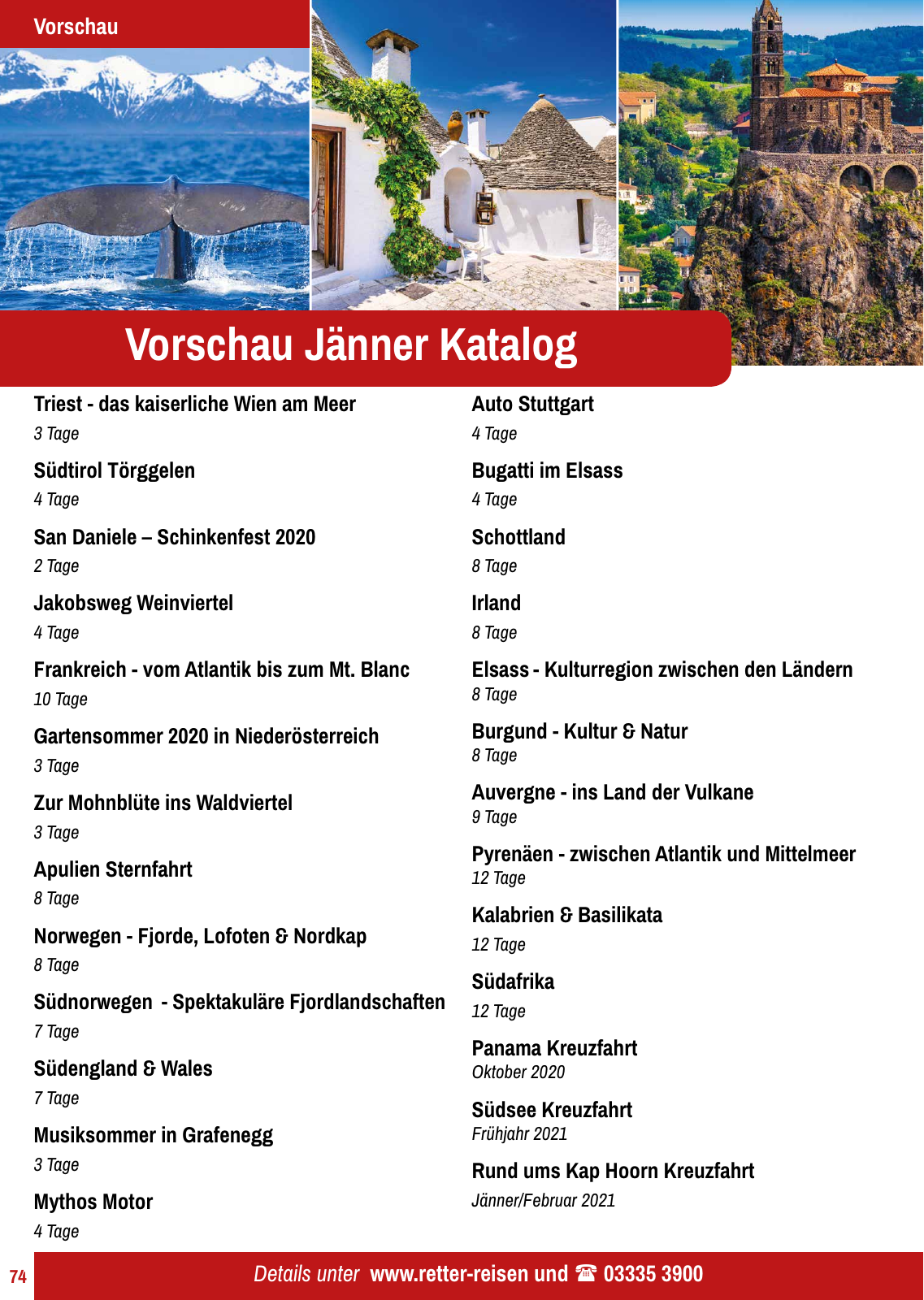 Vorschau Retter Reisen Katalog 2020 Seite 74