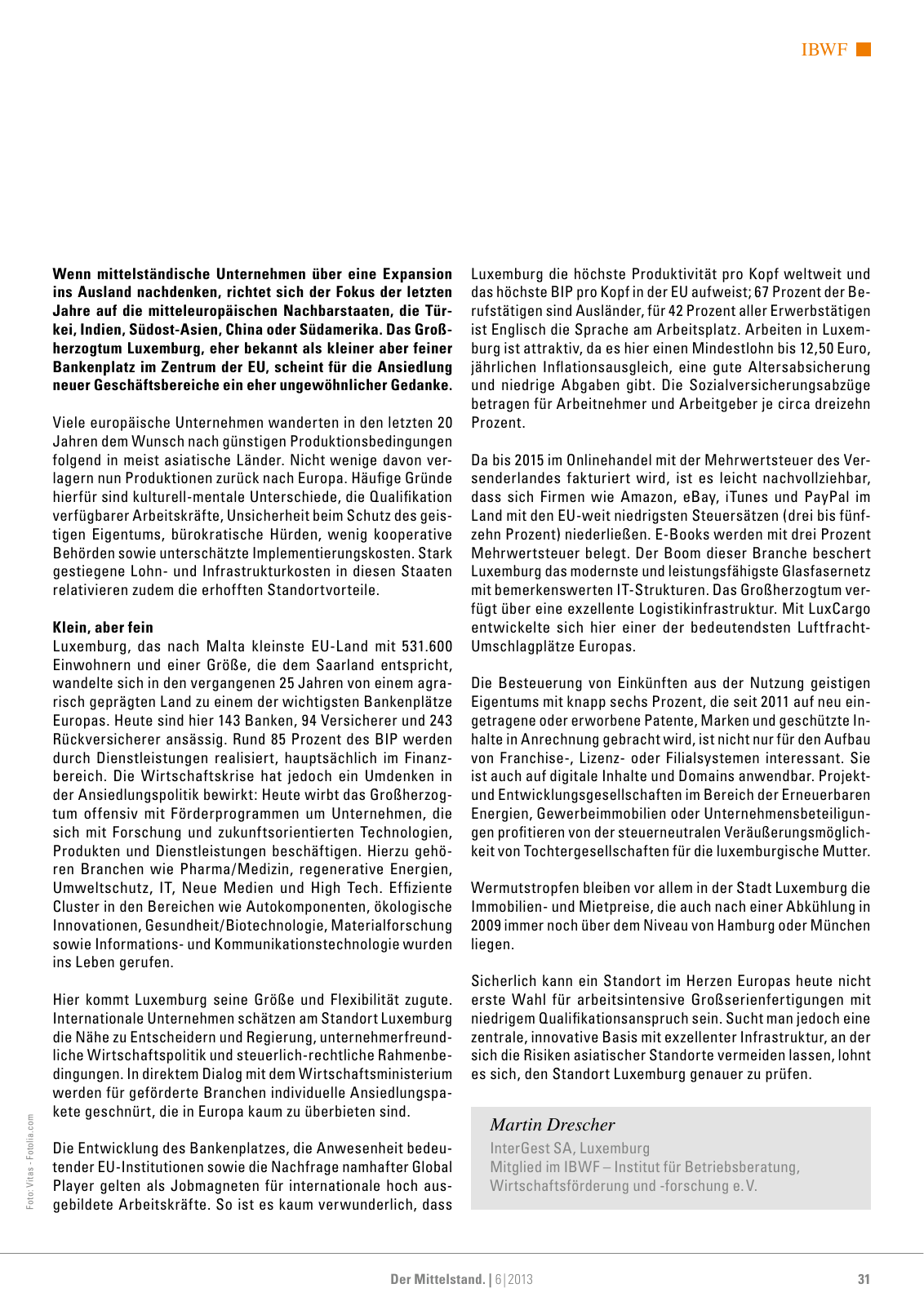 Vorschau Der Mittelstand. 6|2013 Seite 31