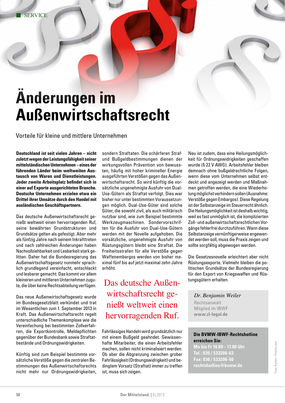 Vorschau Der Mittelstand. 6|2013 Seite 58