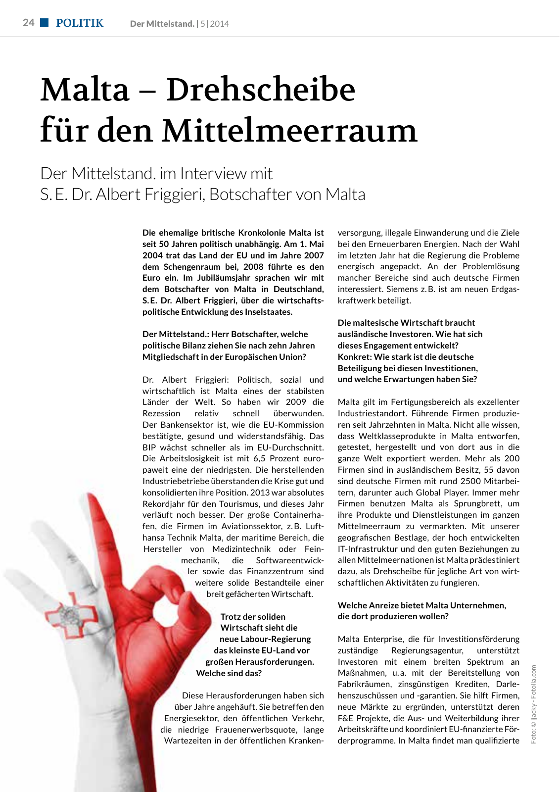 Vorschau Der Mittelstand. 5|2014 Seite 24