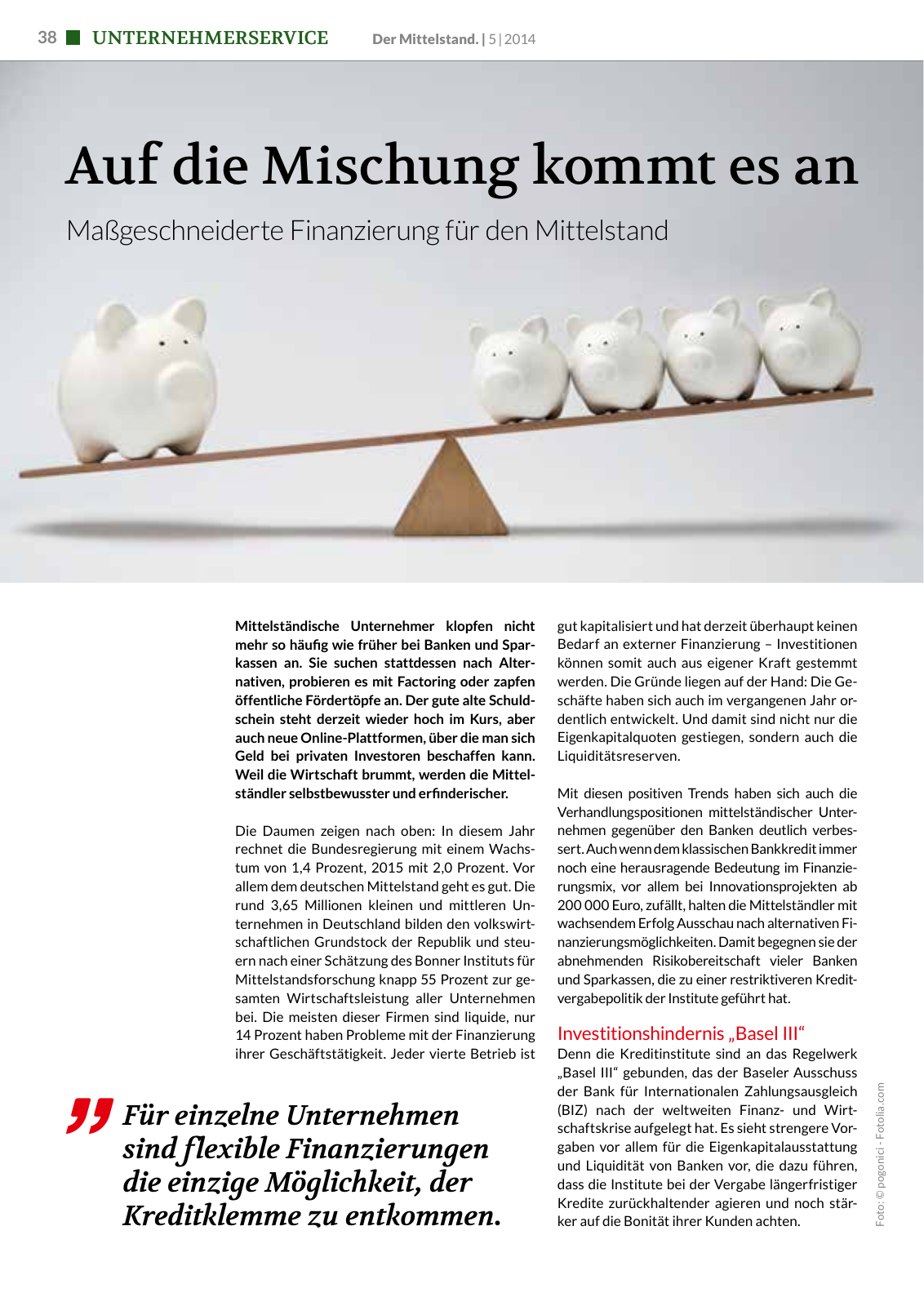 Vorschau Der Mittelstand. 5|2014 Seite 38