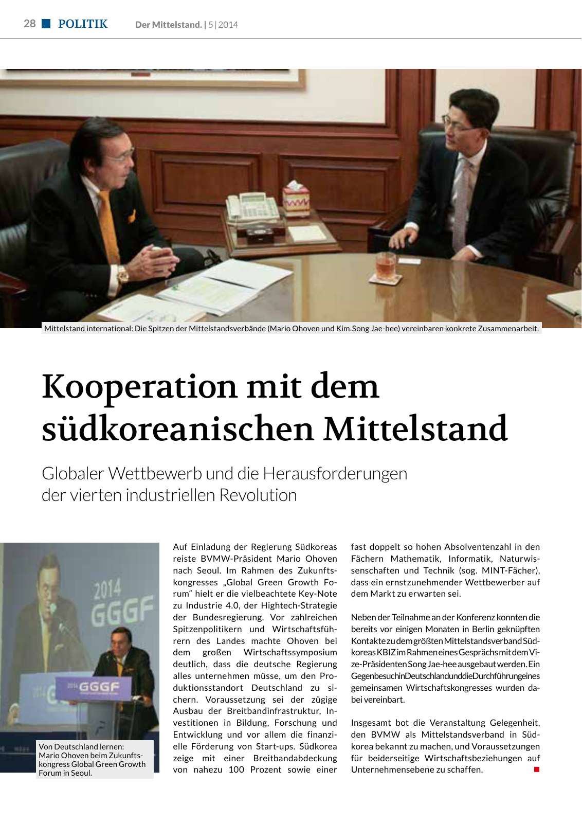 Vorschau Der Mittelstand. 5|2014 Seite 28