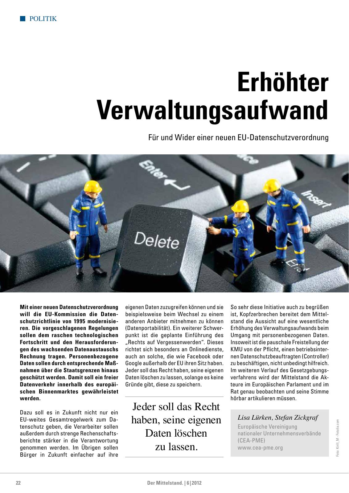 Vorschau Der Mittelstand. 6|2012 Seite 22