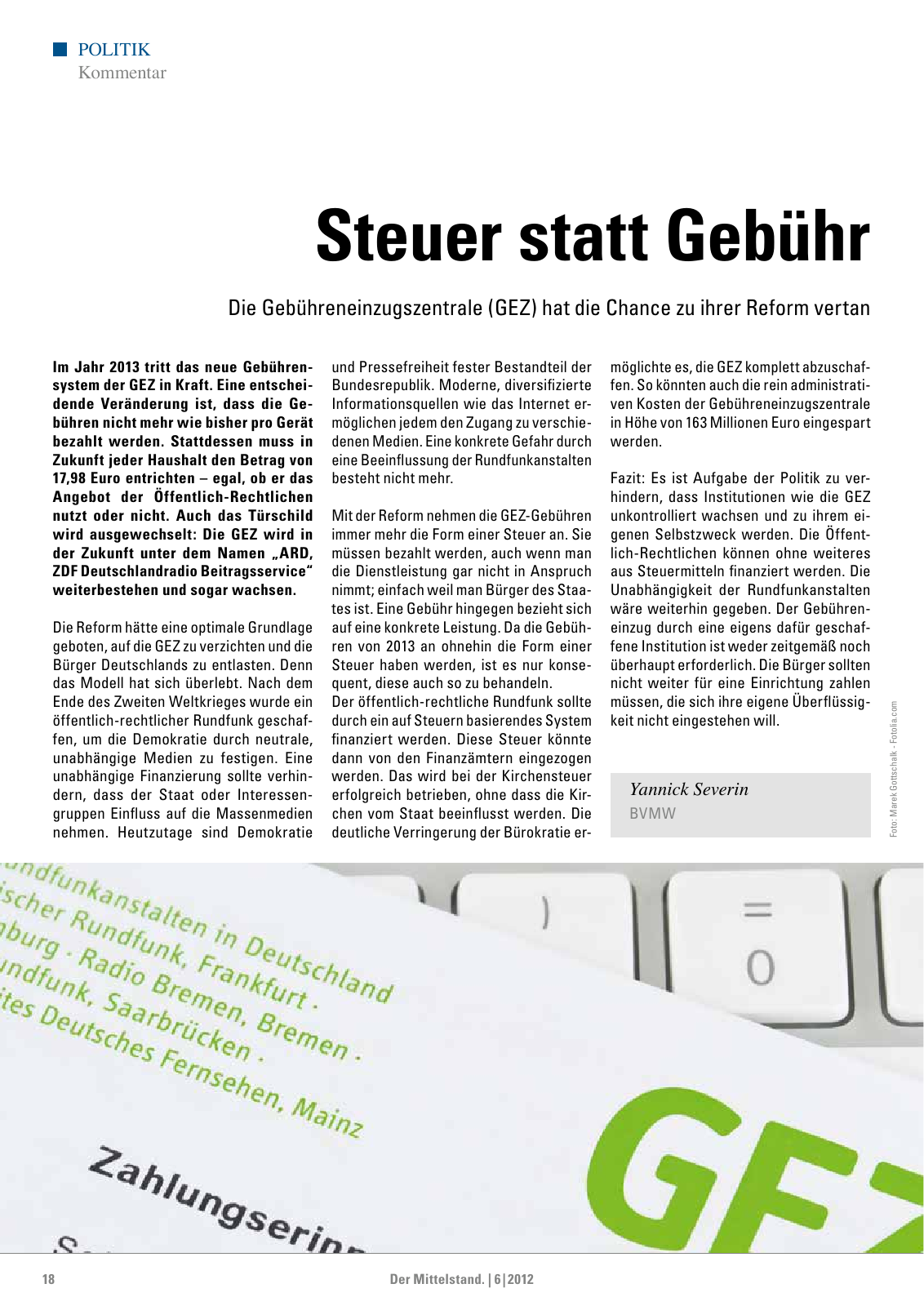 Vorschau Der Mittelstand. 6|2012 Seite 18