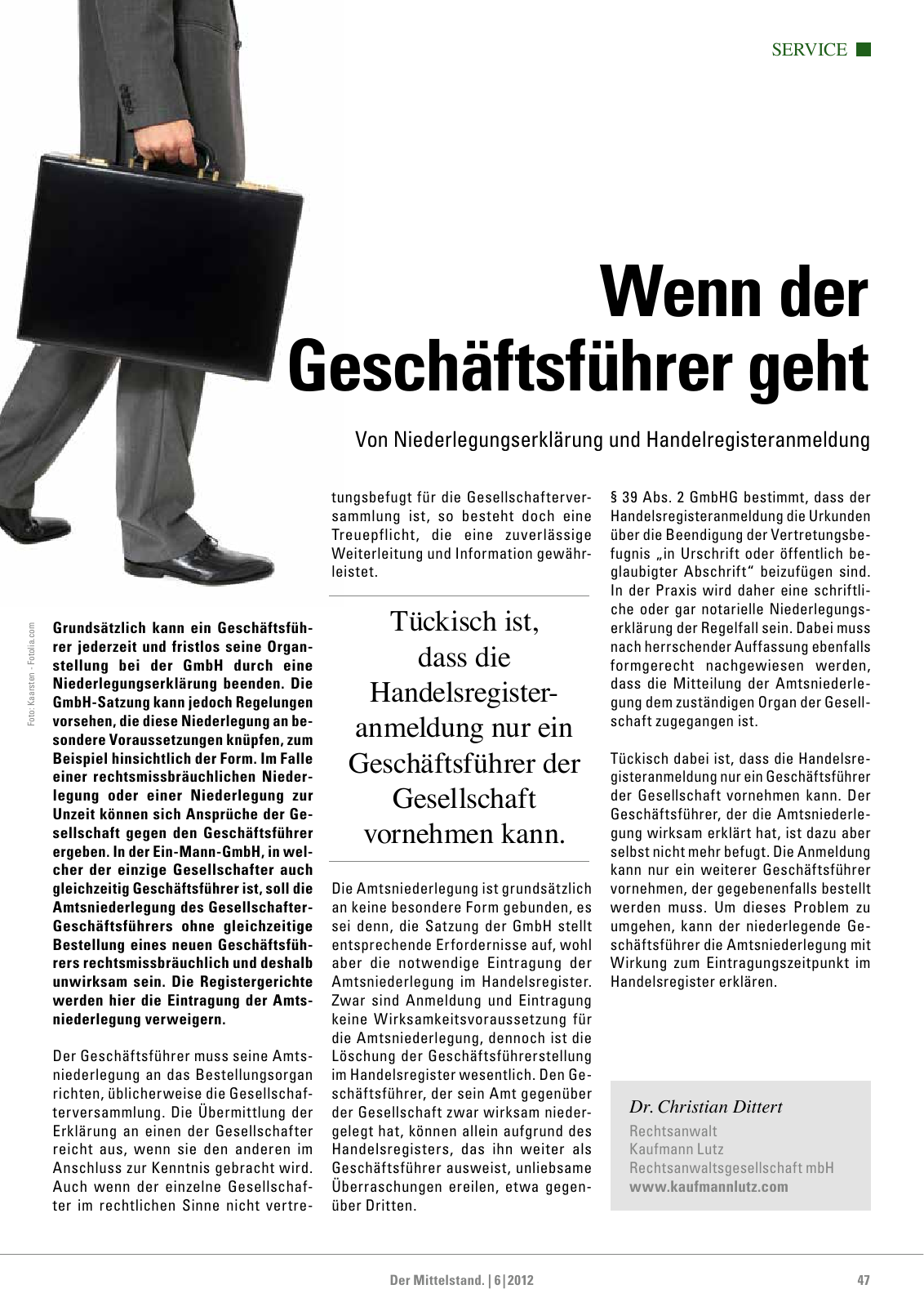 Vorschau Der Mittelstand. 6|2012 Seite 47