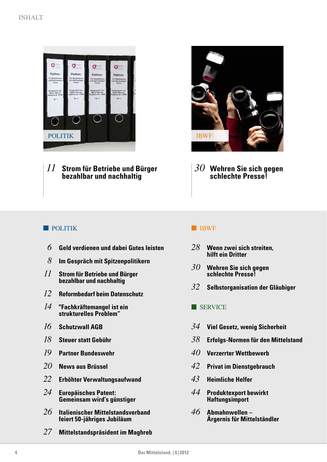 Vorschau Der Mittelstand. 6|2012 Seite 4