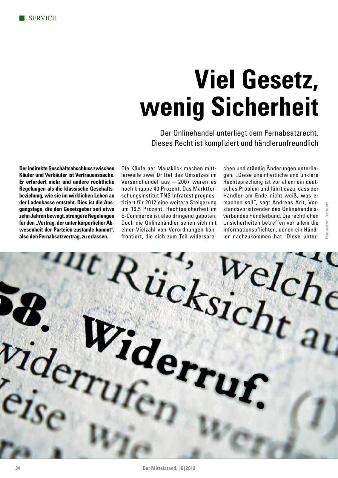 Vorschau Der Mittelstand. 6|2012 Seite 34