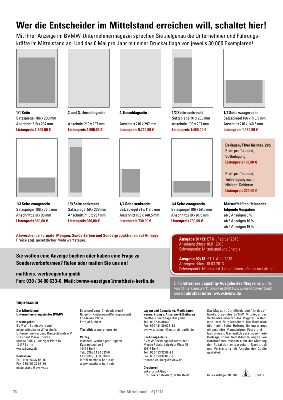 Vorschau Der Mittelstand. 6|2012 Seite 74