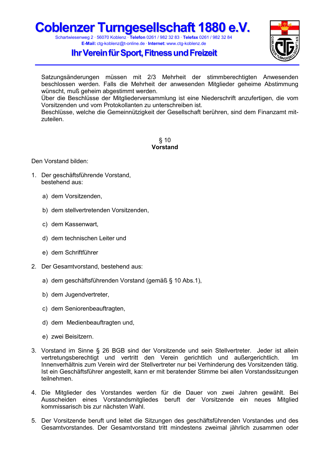 Vorschau CTG Satzung 2018 Seite 6