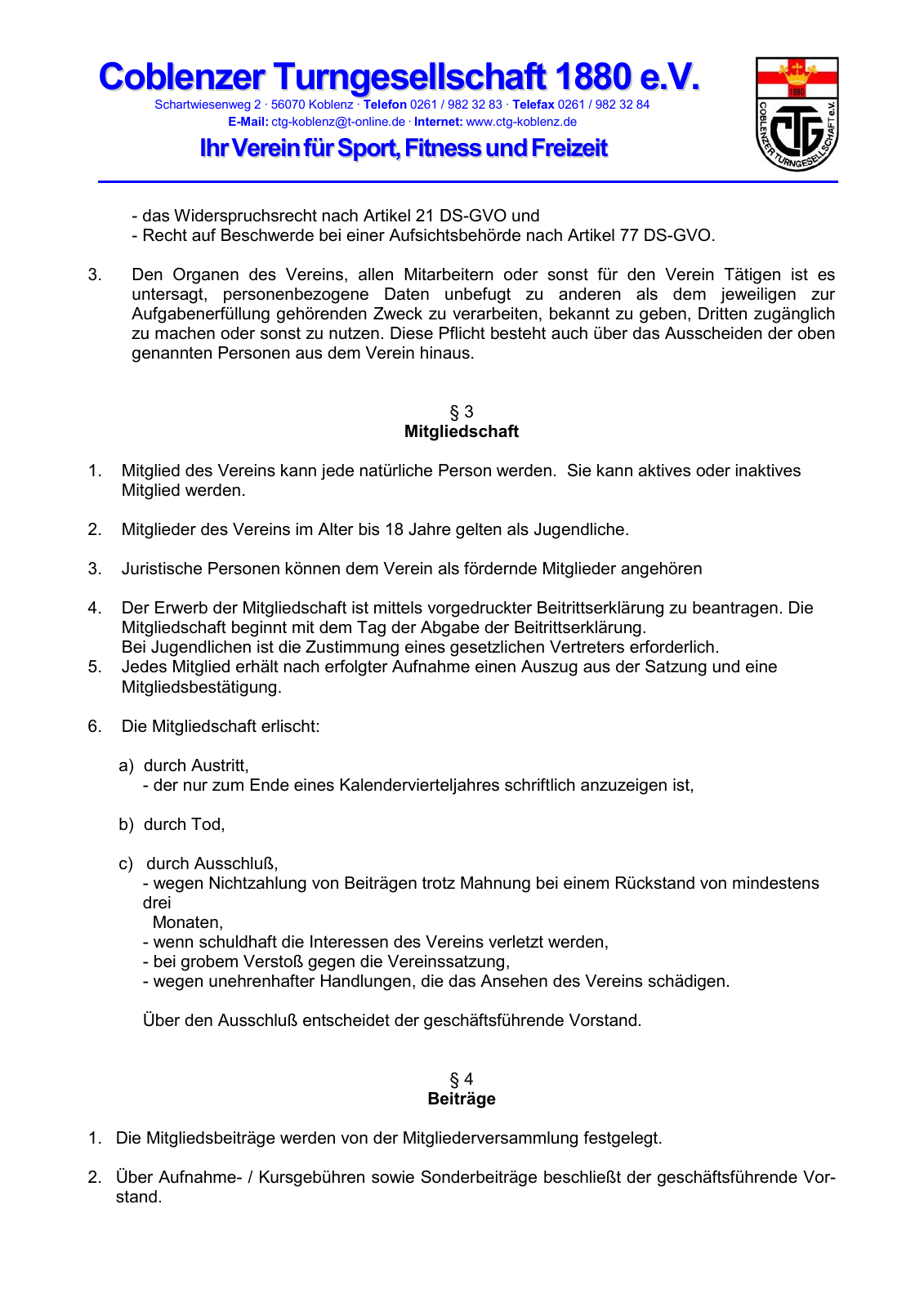 Vorschau CTG Satzung 2018 Seite 3